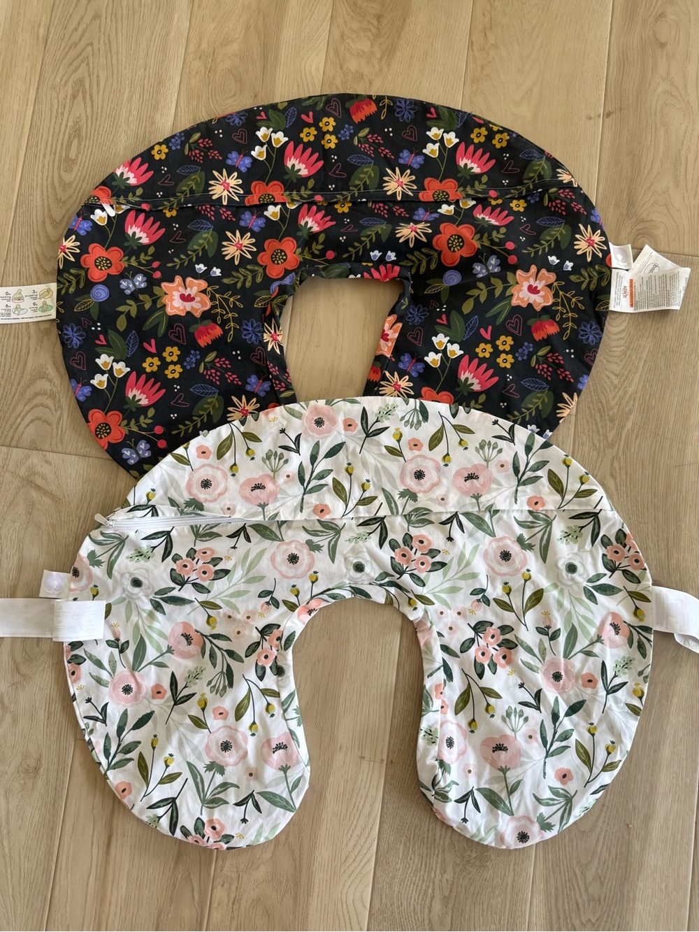 Nursing Pillow Cover - Pink & Black Floral Options